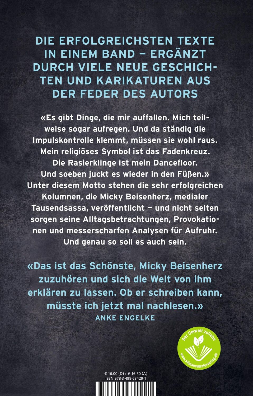 Rückseite: 9783499634291 | ... und zur Apokalypse gibt es Filterkaffee | Micky Beisenherz | Buch