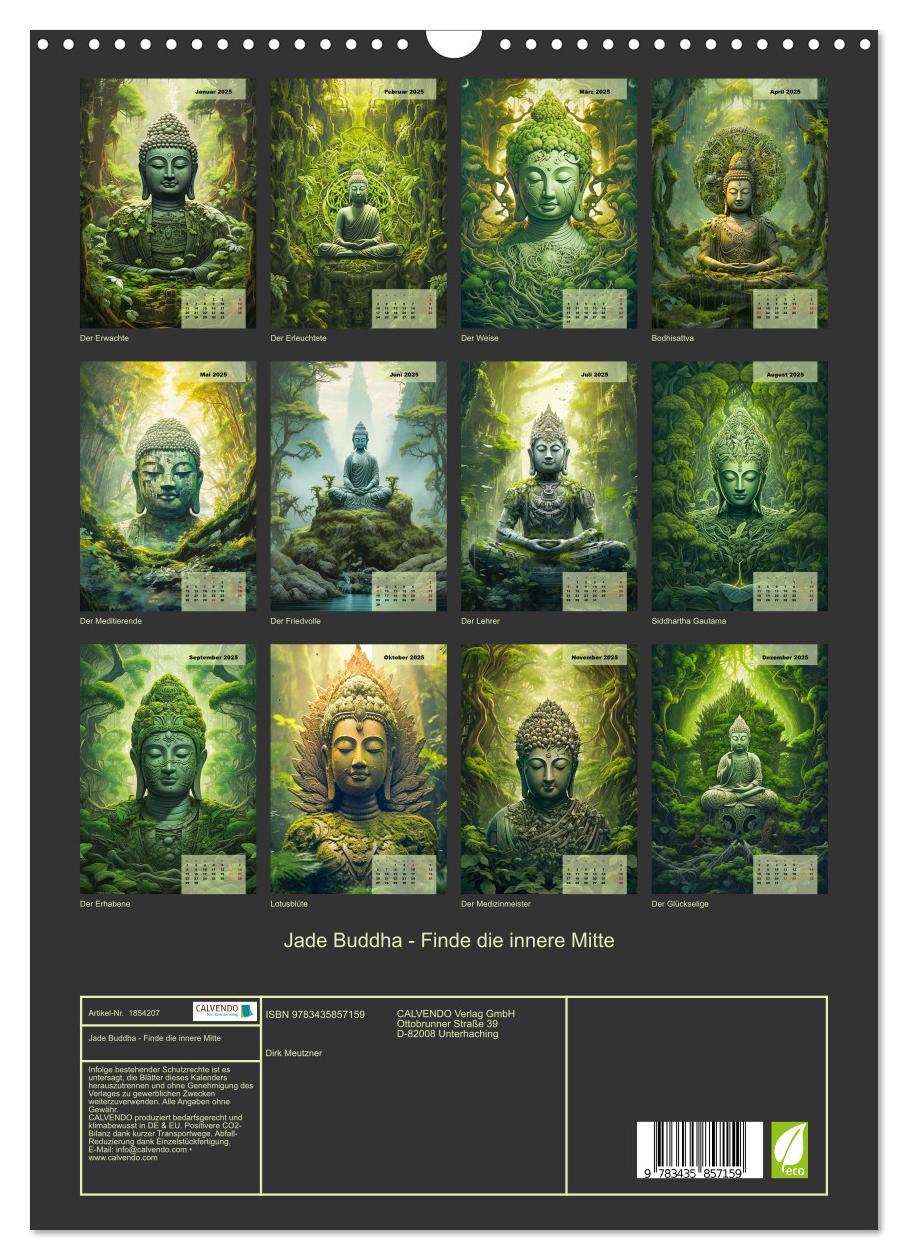 Bild: 9783435857159 | Jade Buddha - Finde die innere Mitte (Wandkalender 2025 DIN A3...