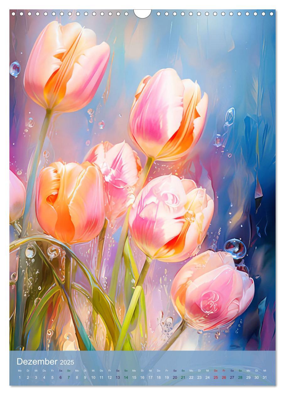 Bild: 9783435850334 | Blumen im Malstil (Wandkalender 2025 DIN A3 hoch), CALVENDO...