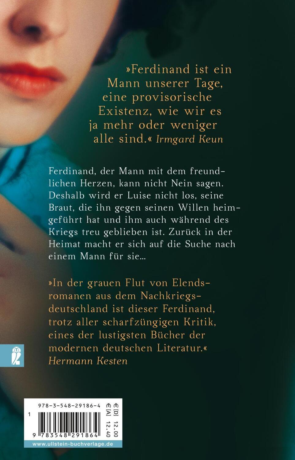 Rückseite: 9783548291864 | Ferdinand, der Mann mit dem freundlichen Herzen | Irmgard Keun | Buch