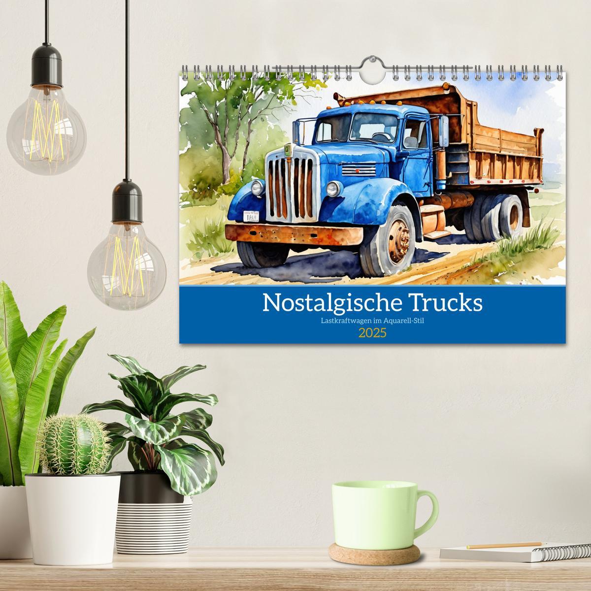 Bild: 9783457151198 | Nostalgische Trucks (Wandkalender 2025 DIN A4 quer), CALVENDO...