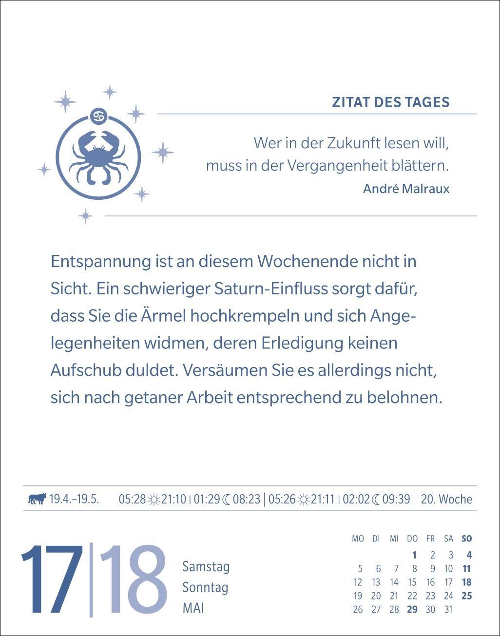 Bild: 9783840033704 | Krebs Sternzeichenkalender 2025 - Tagesabreißkalender - Ihr...