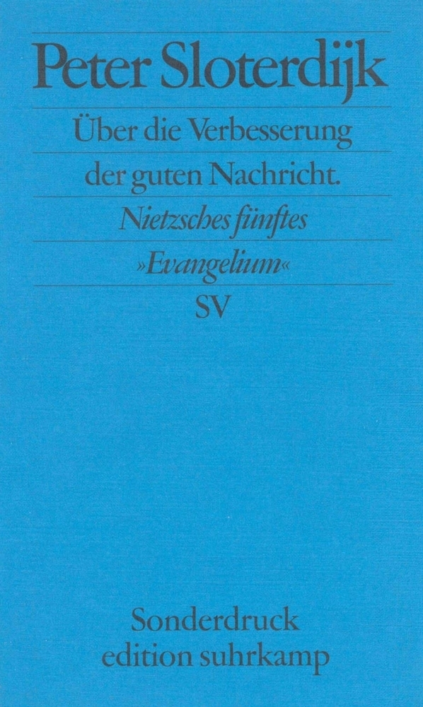 Cover: 9783518066157 | Über die Verbesserung der guten Nachricht | Peter Sloterdijk | Buch