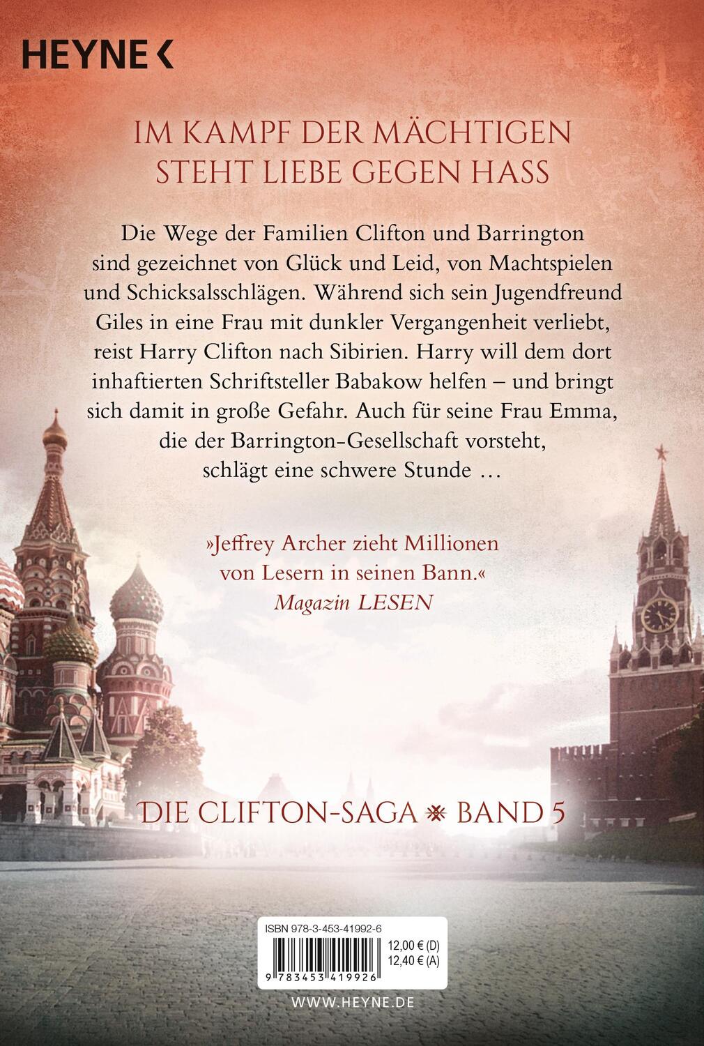 Bild: 9783453419926 | Die Wege der Macht | Die Clifton Saga 05 - Roman | Jeffrey Archer