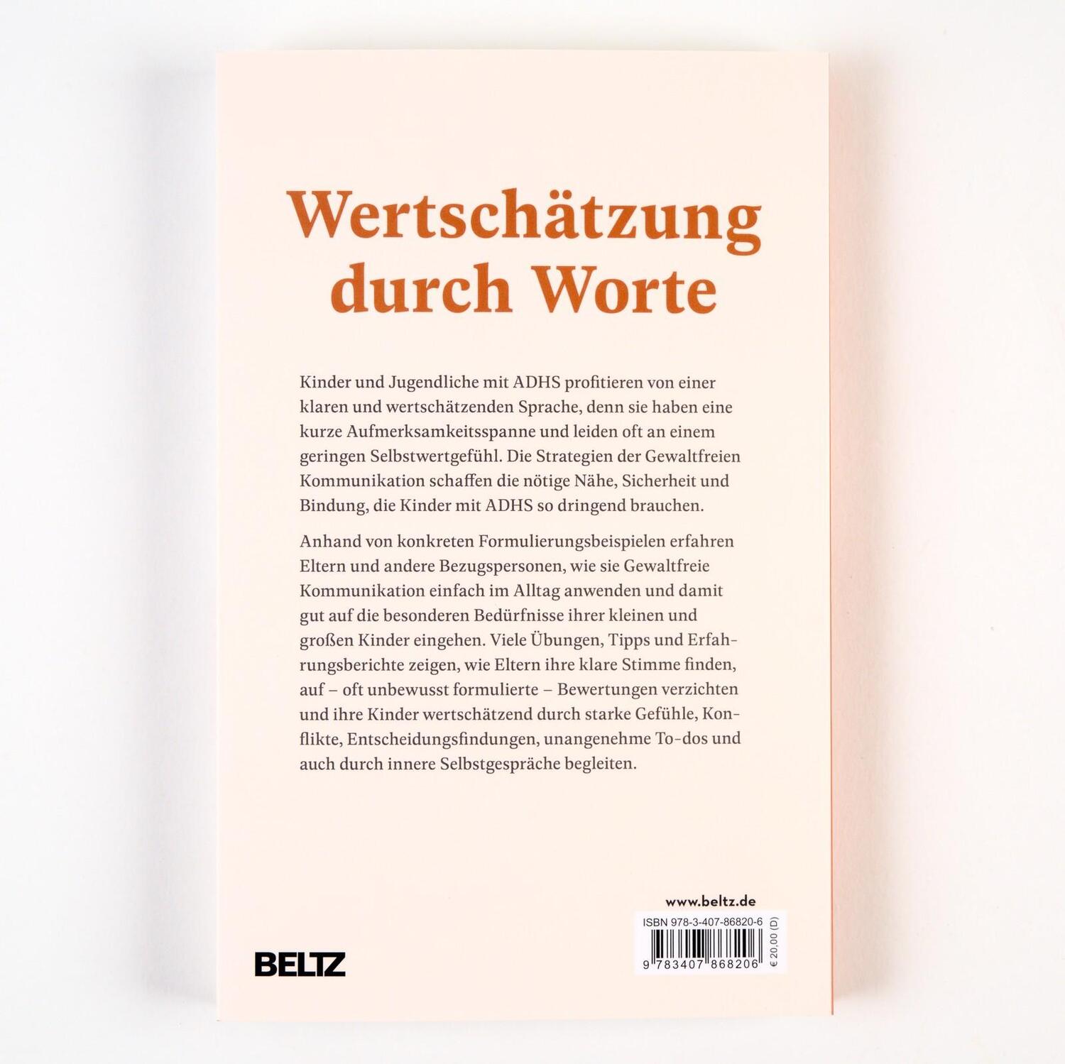 Rückseite: 9783407868206 | Die Kraft der Worte bei ADHS | Sabrina Sandfuchs (u. a.) | Taschenbuch