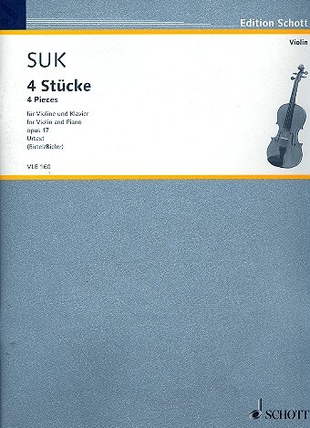 Cover: 9790001180467 | 4 Pieces op. 17 | Urtext | Josef Suk | Buch | 2012 | Schott Music