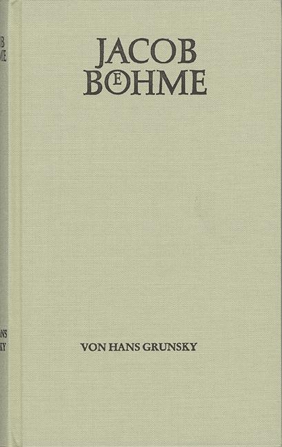 Cover: 9783772806544 | Jacob Böhme | Hans Grunsky | Buch | 348 S. | Deutsch | 1984