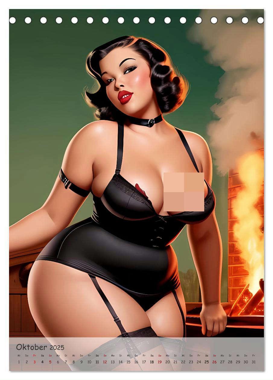 Bild: 9783383808623 | Pin-up Girls - Retro Glamour (Tischkalender 2025 DIN A5 hoch),...