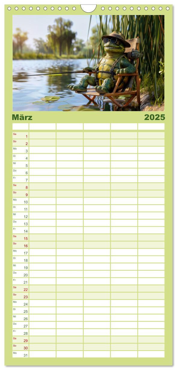 Bild: 9783457192559 | Familienplaner 2025 - Der tierisch lustige Angler-Kalender mit 5...