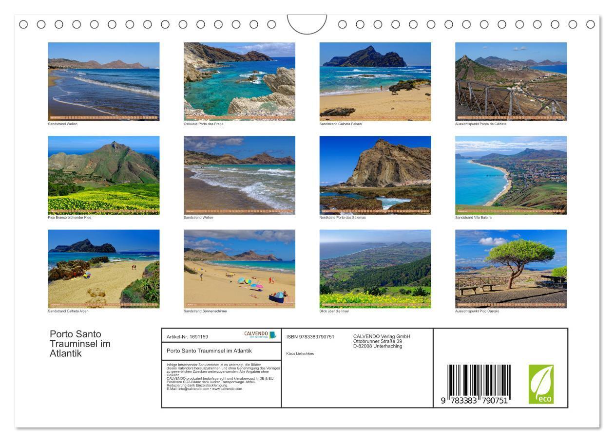 Bild: 9783383790751 | Porto Santo Trauminsel im Atlantik (Wandkalender 2025 DIN A4 quer),...