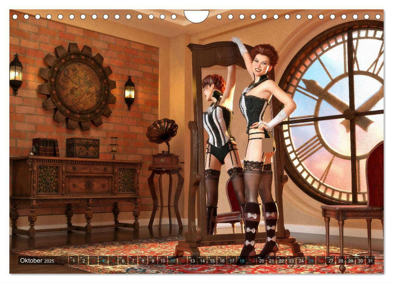 Bild: 9783435024537 | Steampunk Ladys Pin Up (Wandkalender 2025 DIN A4 quer), CALVENDO...