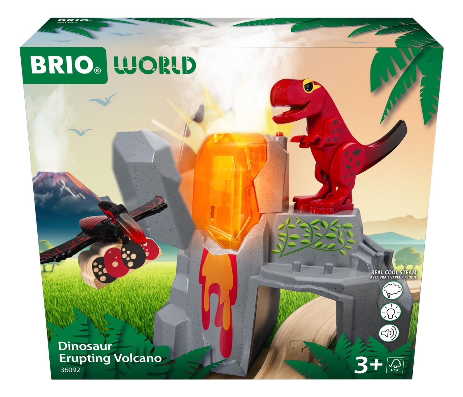 Cover: 7312350360929 | BRIO World - 36092 Dinosaurier-Vulkan mit Ausbruchsfunktion Zugset...