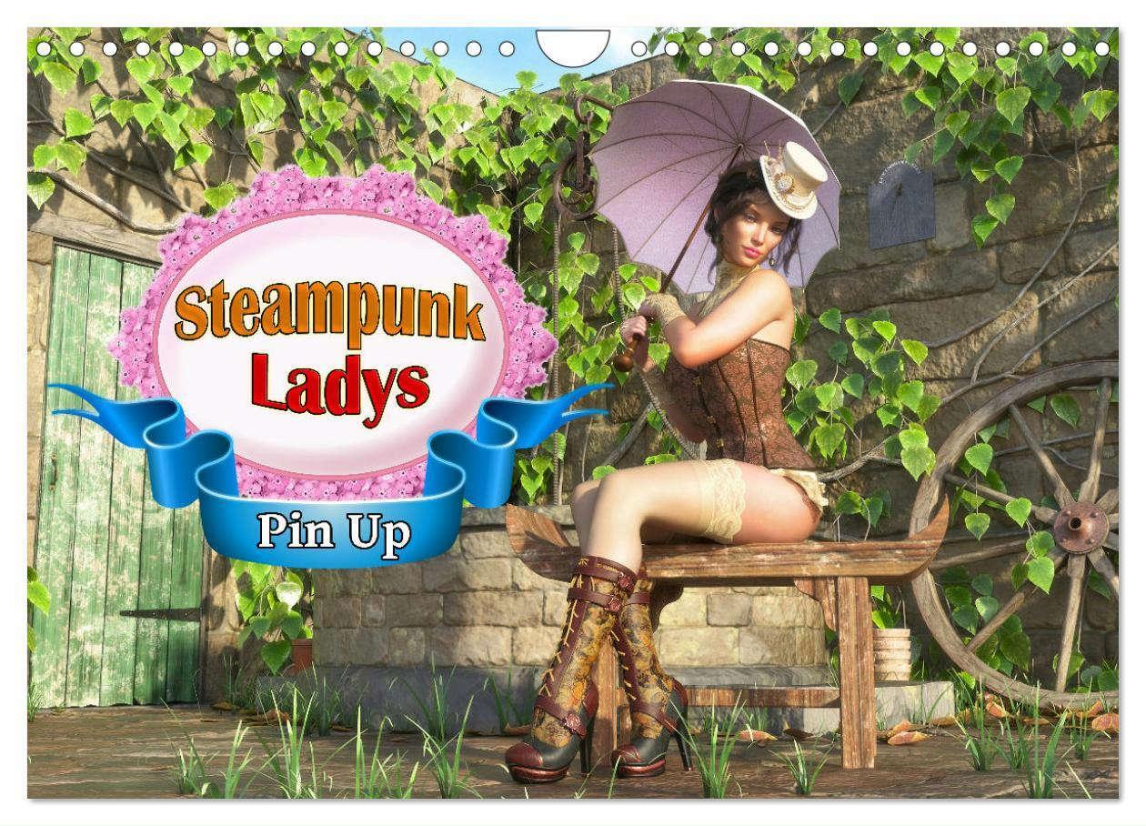 Cover: 9783435024537 | Steampunk Ladys Pin Up (Wandkalender 2025 DIN A4 quer), CALVENDO...