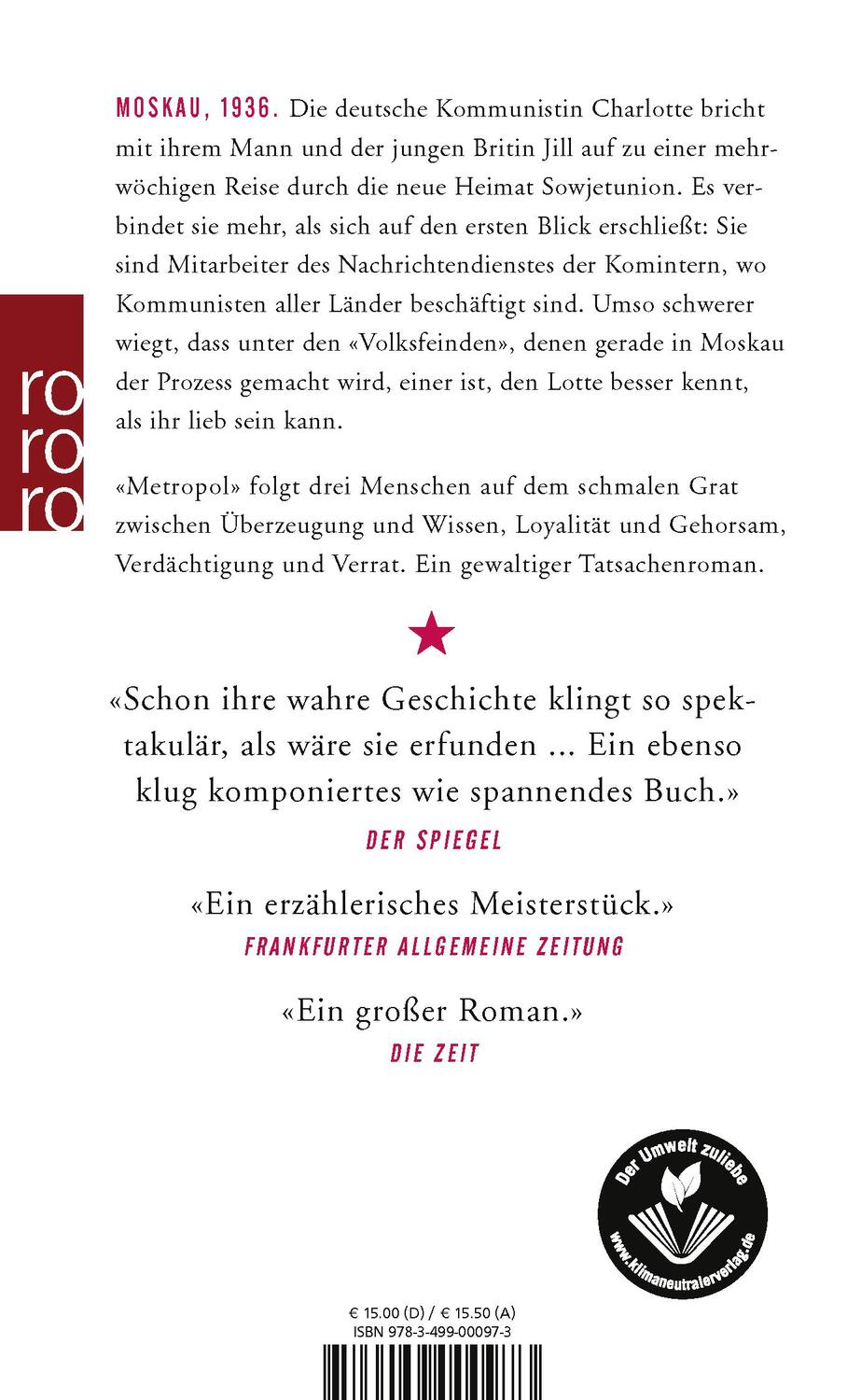 Rückseite: 9783499000973 | Metropol | Eugen Ruge | Taschenbuch | Deutsch | 2021