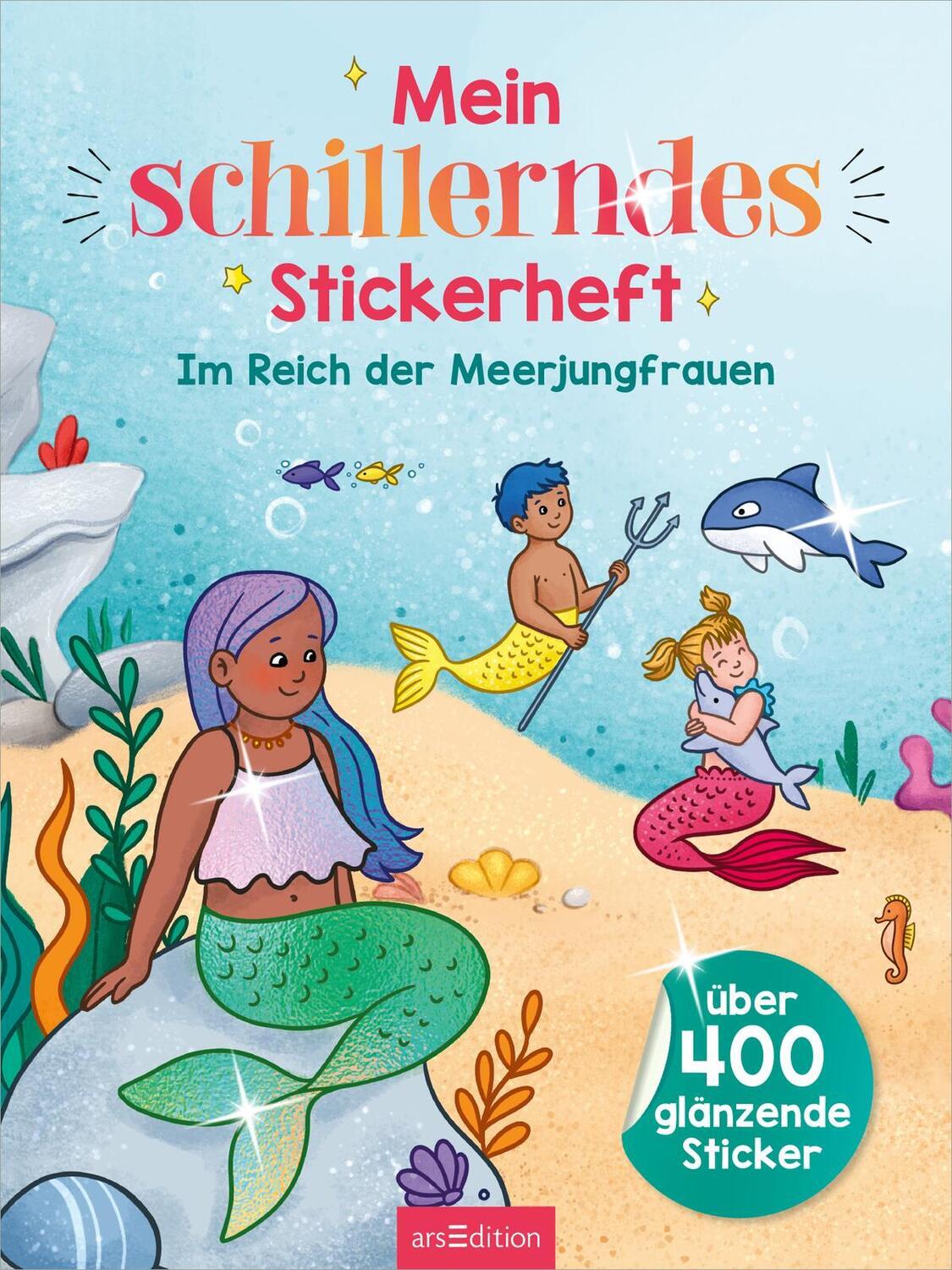 Bild: 9783845856865 | Mein schillerndes Stickerheft - Im Reich der Meerjungfrauen | 40 S.