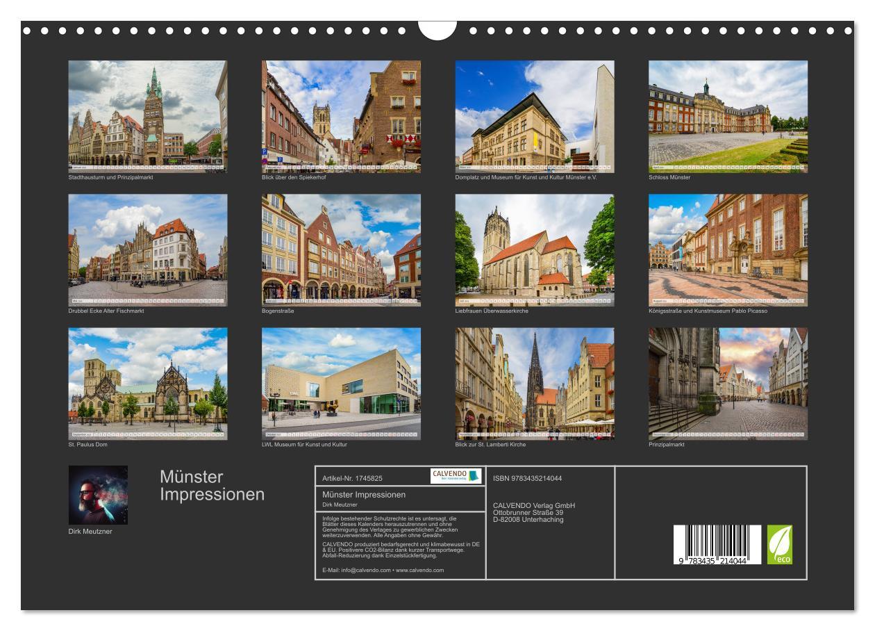 Bild: 9783435214044 | Münster Impressionen (Wandkalender 2025 DIN A3 quer), CALVENDO...