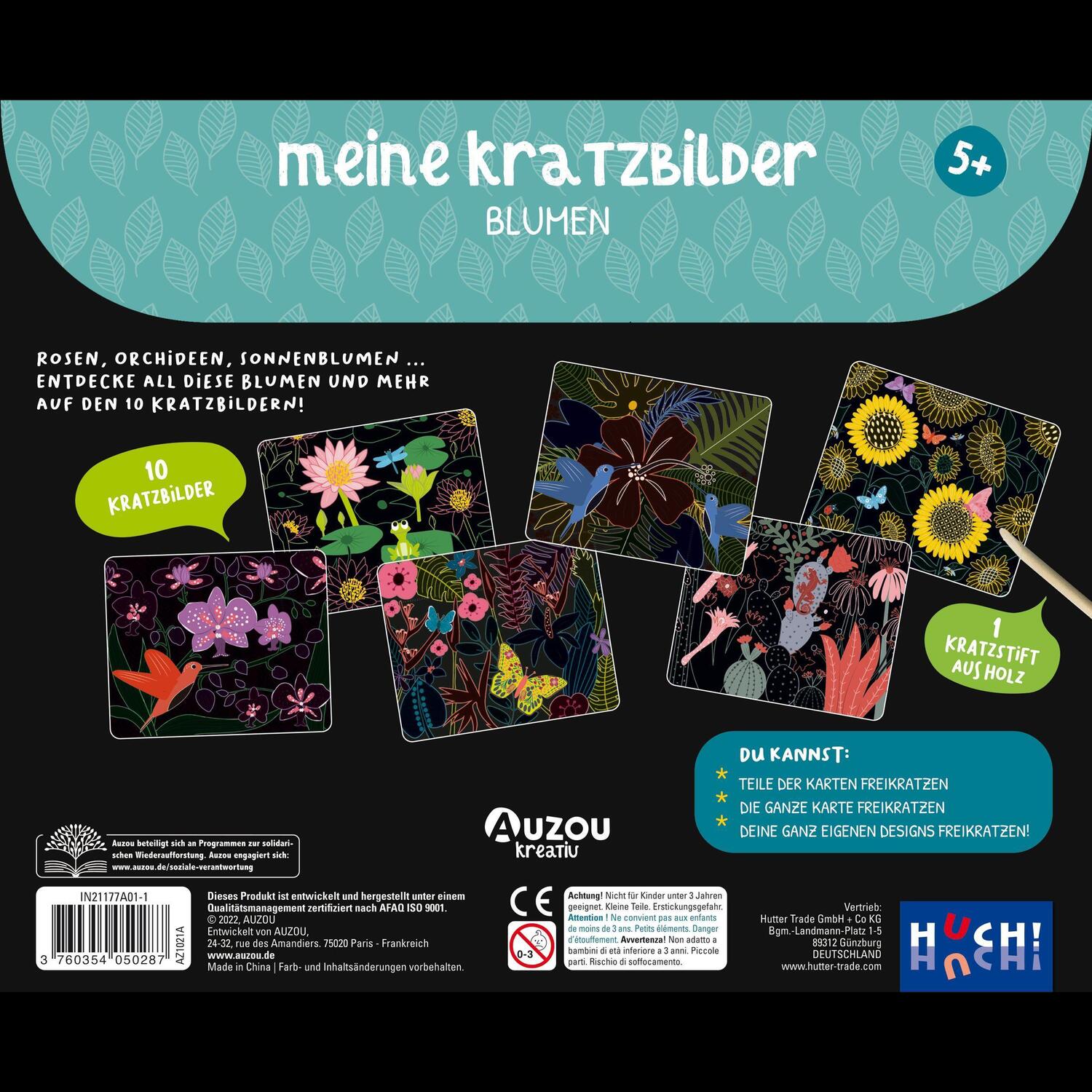 Bild: 3760354050287 | Auzou Meine Kratzbilder - Blumen | Auzou | Spiel | Deutsch | 2022