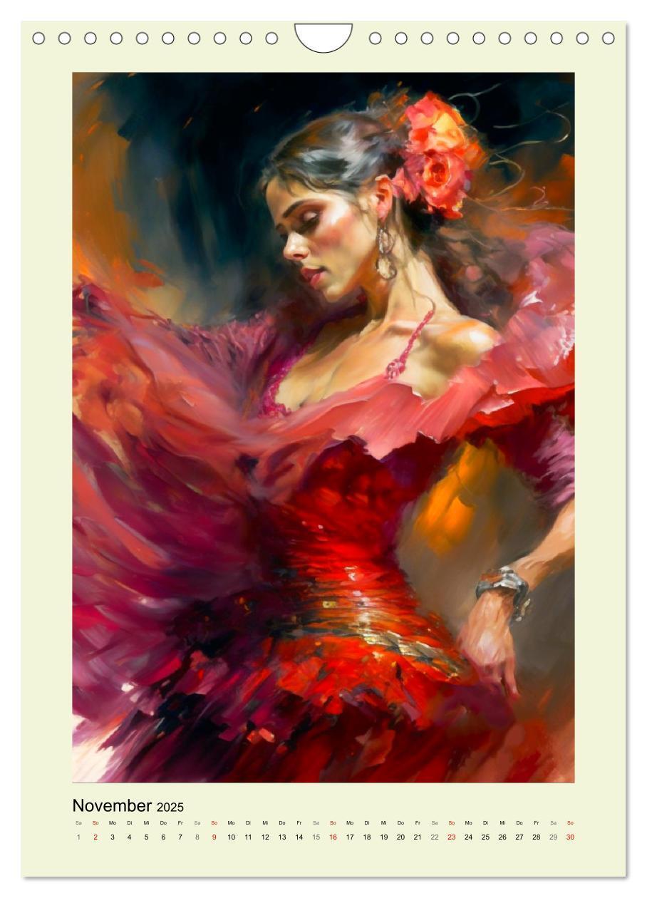 Bild: 9783435868797 | Flamenco. Anmutige Tänzerinnen. Illustrationen (Wandkalender 2025...