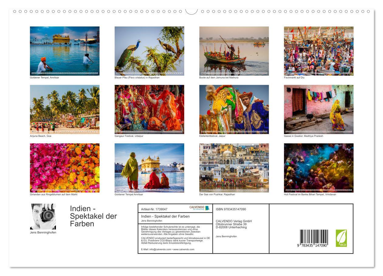 Bild: 9783435147090 | Indien - Spektakel der Farben (hochwertiger Premium Wandkalender...