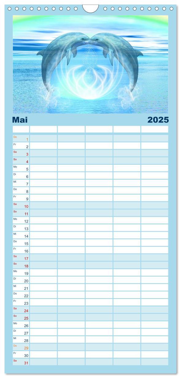 Bild: 9783457124574 | Familienplaner 2025 - Delfine - Kalender mit 5 Spalten...