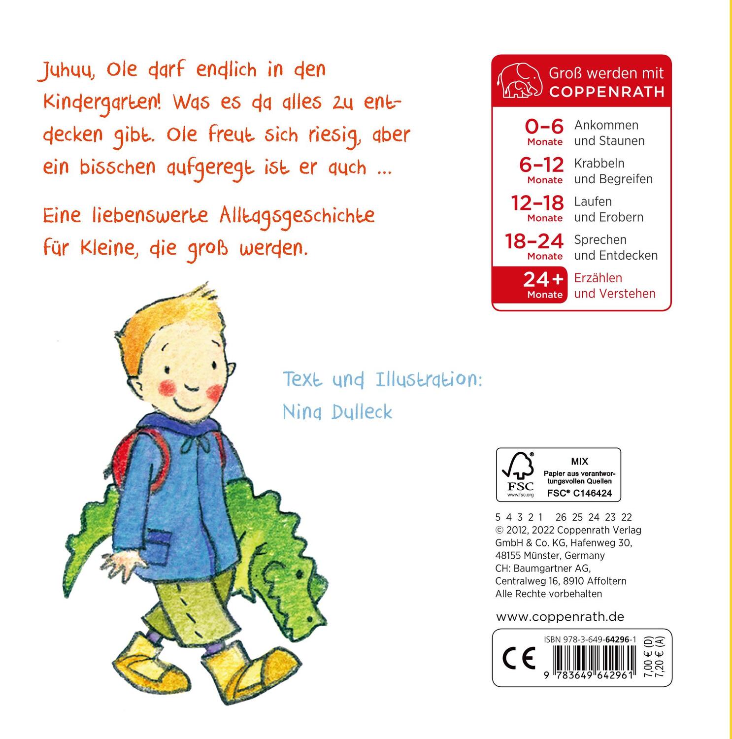 Rückseite: 9783649642961 | Endlich im Kindergarten | Nina Dulleck | Buch | Pappe; mit Spotlack