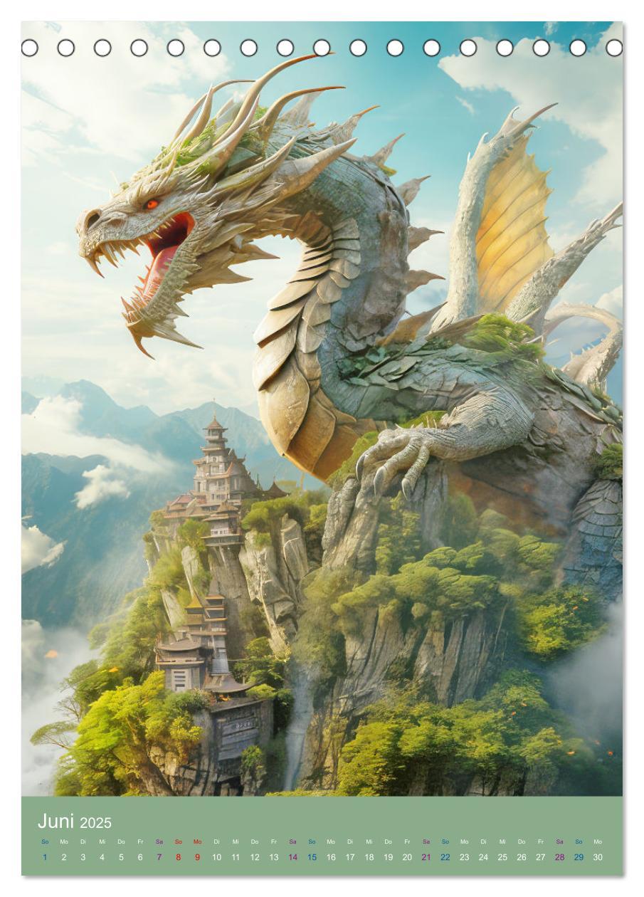 Bild: 9783435852475 | Sagenland der Drachen (Tischkalender 2025 DIN A5 hoch), CALVENDO...