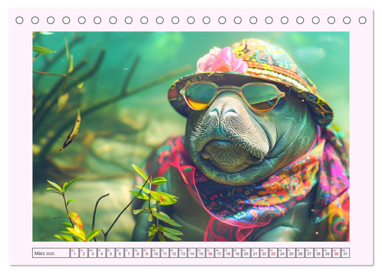 Bild: 9783435470099 | Modische Manatees. Charmante Seekühe mit Stil (Tischkalender 2025...