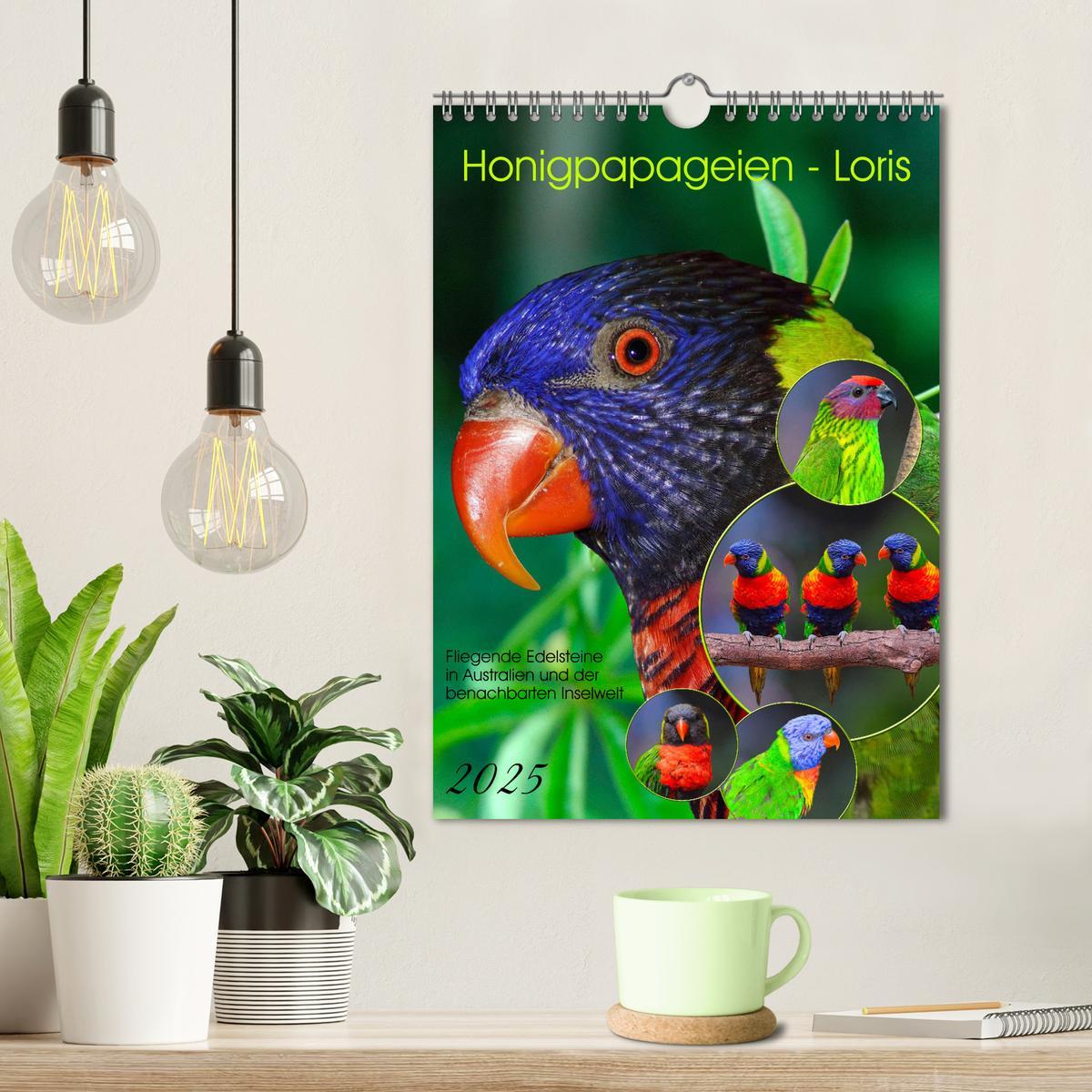 Bild: 9783435850686 | Honigpapageien - Loris (Wandkalender 2025 DIN A4 hoch), CALVENDO...