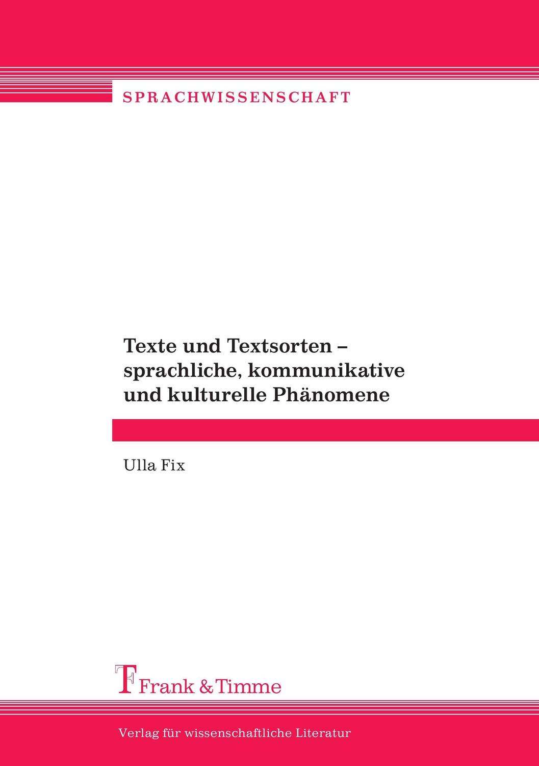 Cover: 9783865961792 | Texte und Textsorten ¿ sprachliche, kommunikative und kulturelle...