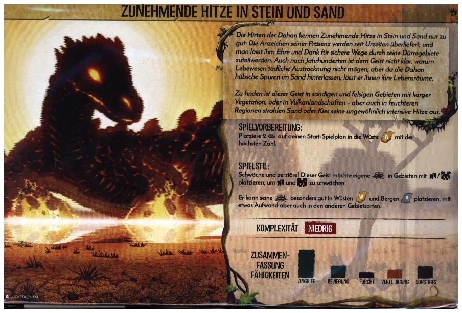 Cover: 4250231737510 | Spirit Island: Zunehmende Hitze in Stein und Sand (Mini-Eweiterung)