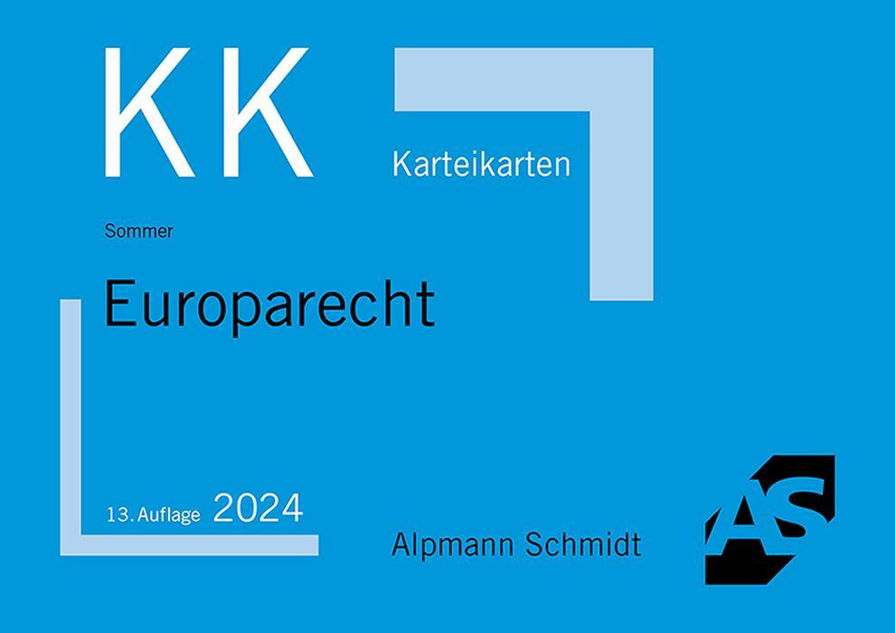 Cover: 9783867529228 | Karteikarten Europarecht | Christian Sommer | Taschenbuch | Deutsch