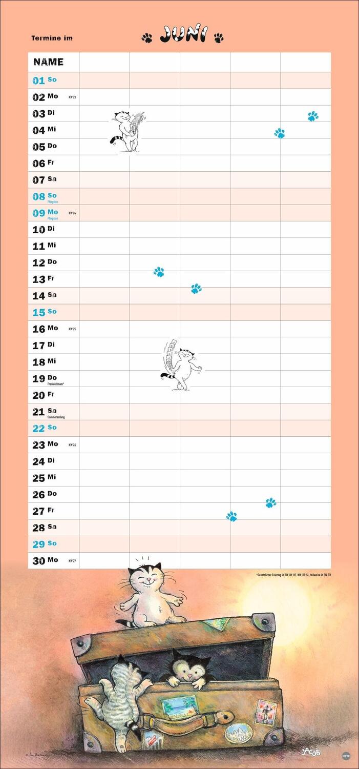 Bild: 9783756405770 | Jacob Familienplaner für Katzenliebhaber 2025 | Sven Hartmann | 15 S.