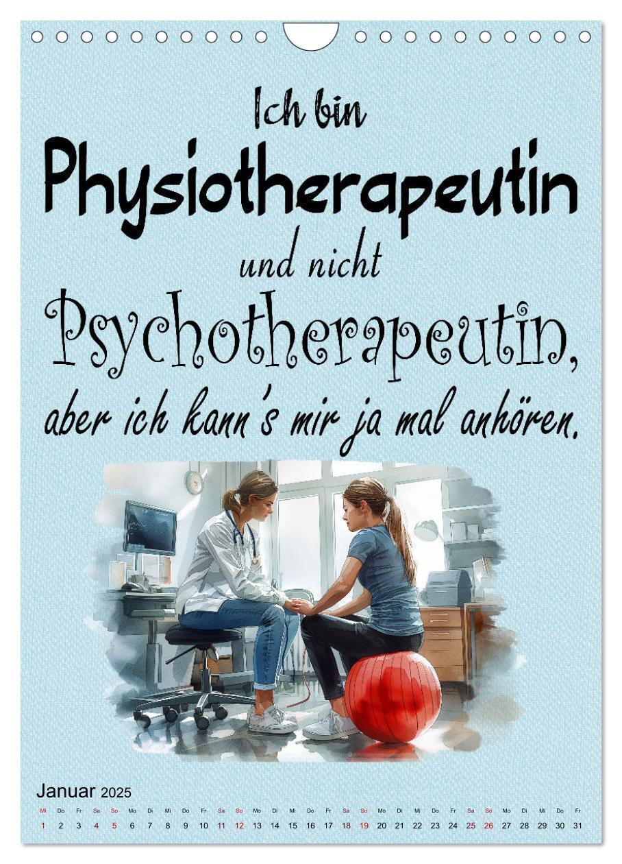 Bild: 9783457132203 | Physiosprüche (Wandkalender 2025 DIN A4 hoch), CALVENDO Monatskalender