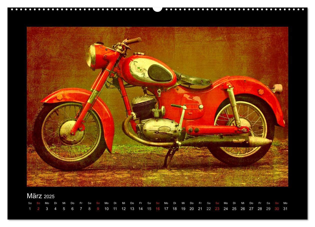 Bild: 9783435839360 | Motorrad Oldtimer (Wandkalender 2025 DIN A2 quer), CALVENDO...