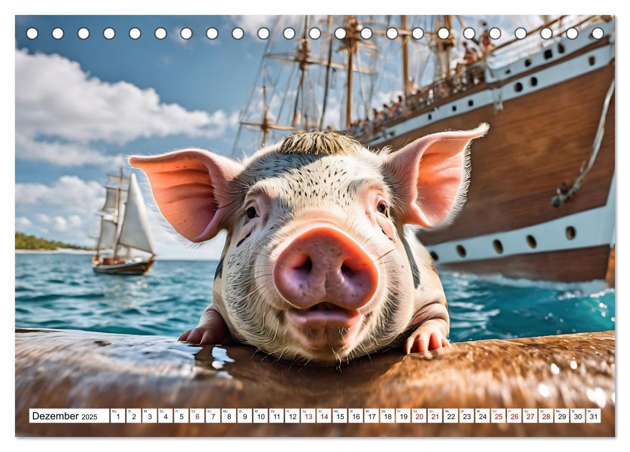 Bild: 9783383835292 | Schwimmende Schweine im Paradies (Tischkalender 2025 DIN A5 quer),...