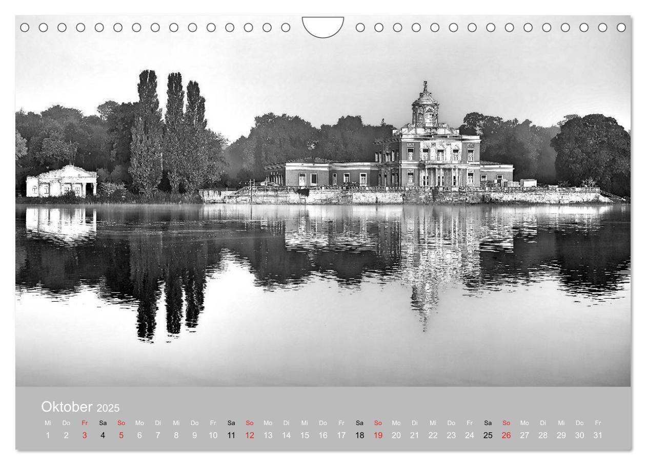 Bild: 9783435473960 | Potsdam schwarz auf weiß (Wandkalender 2025 DIN A4 quer), CALVENDO...