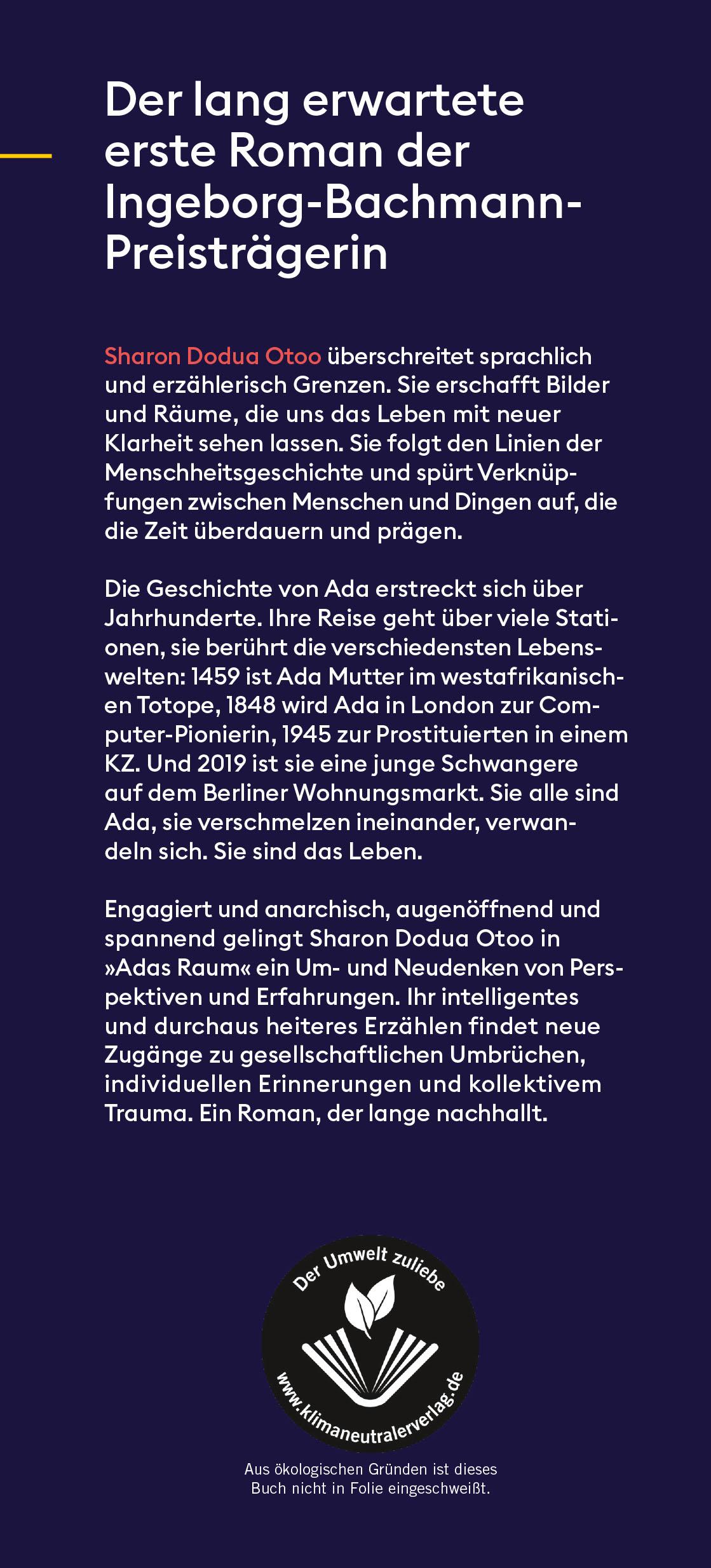 Bild: 9783103973150 | Adas Raum | Roman | Sharon Dodua Otoo | Buch | 320 S. | Deutsch | 2021