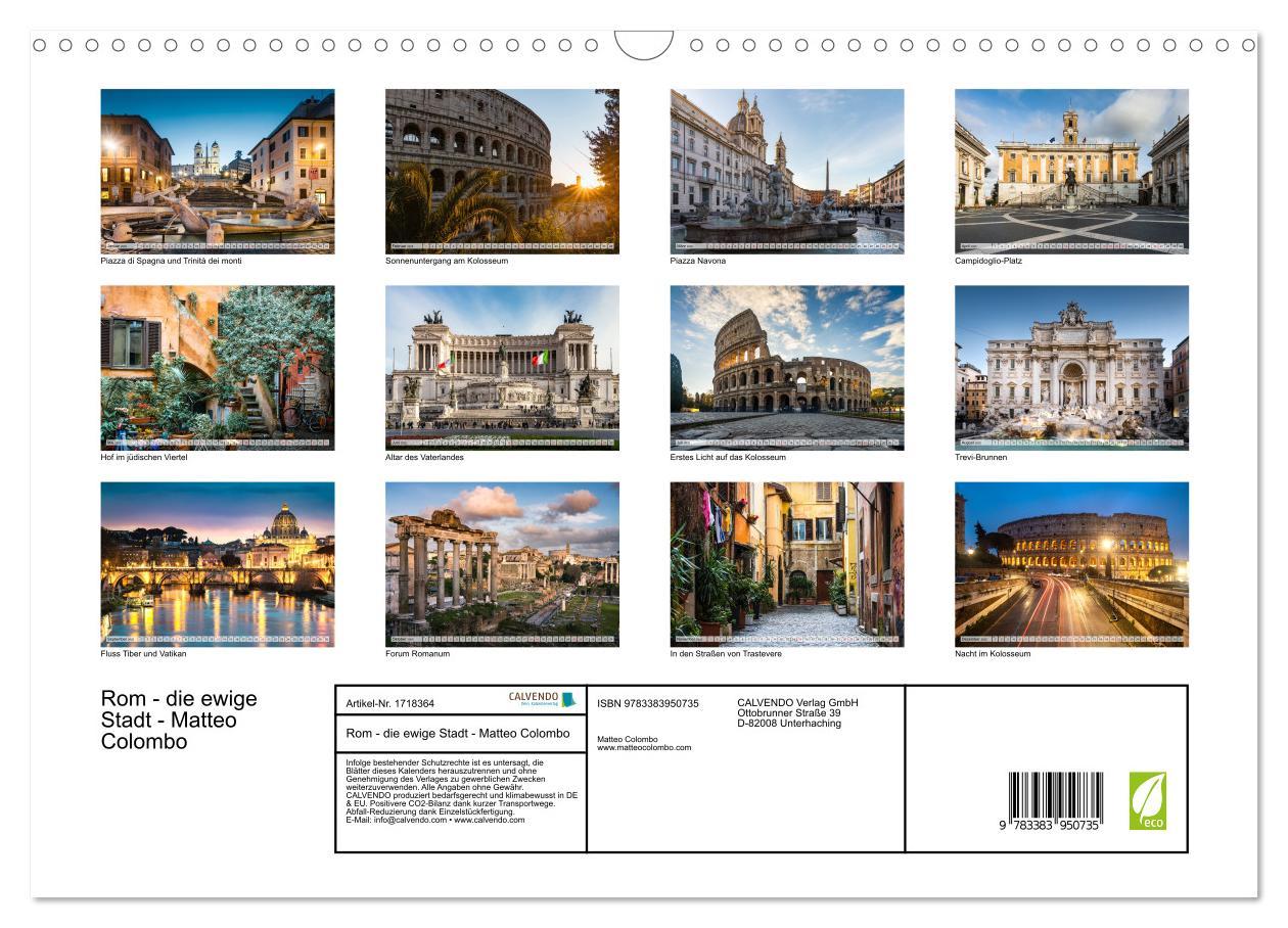 Bild: 9783383950735 | Rom - die ewige Stadt - Matteo Colombo (Wandkalender 2025 DIN A3...