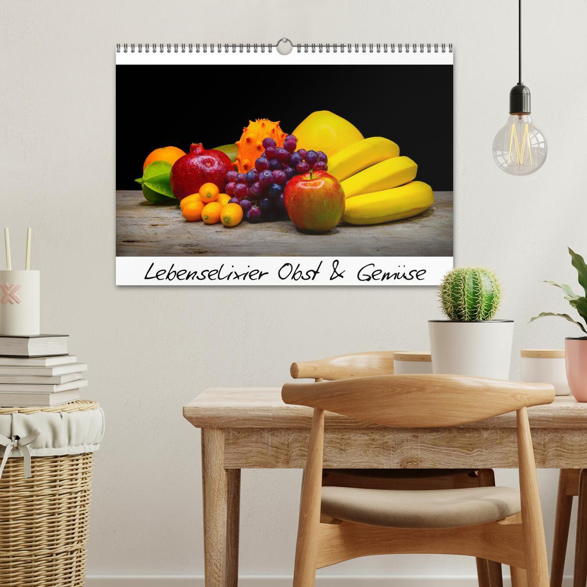 Bild: 9783435234028 | Lebenselixier Obst und Gemüse (Wandkalender 2025 DIN A3 quer),...