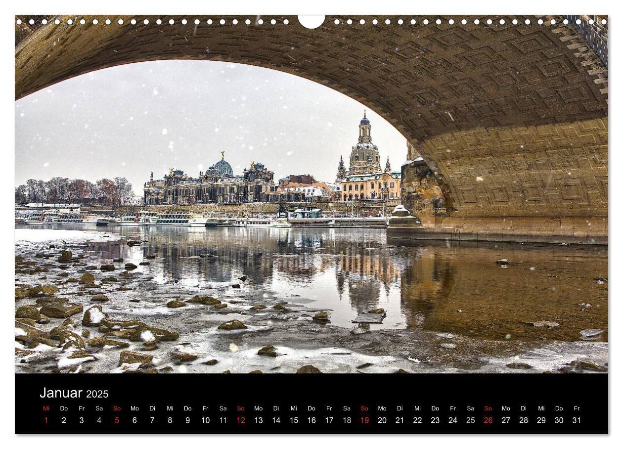 Bild: 9783435280452 | Dresden 2025 (Wandkalender 2025 DIN A3 quer), CALVENDO Monatskalender