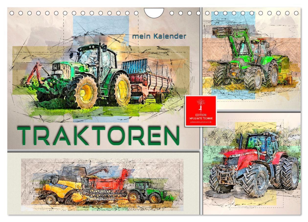 Cover: 9783383922855 | Traktoren - mein Kalender (Wandkalender 2025 DIN A4 quer), CALVENDO...