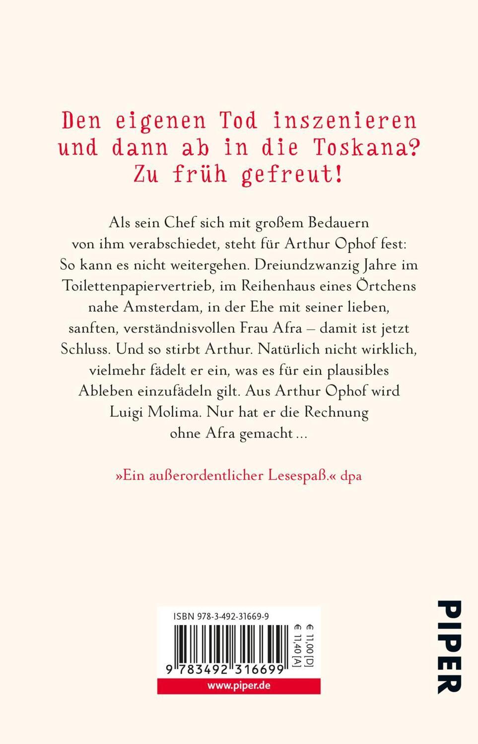 Rückseite: 9783492316699 | Lieber Rotwein als tot sein | Roman | Hendrik Groen | Taschenbuch