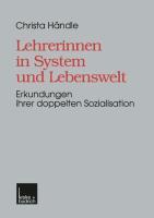 Cover: 9783810020802 | Lehrerinnen in System und Lebenswelt | Christa Händle | Taschenbuch