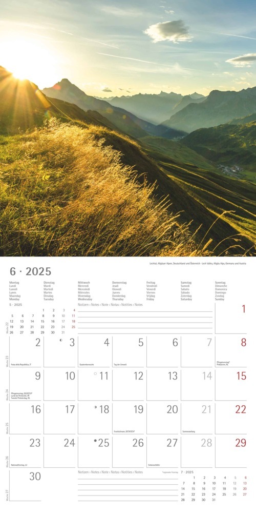 Bild: 4251732340926 | Alpha Edition - Alpen 2025 Broschürenkalender, 30x30cm,...