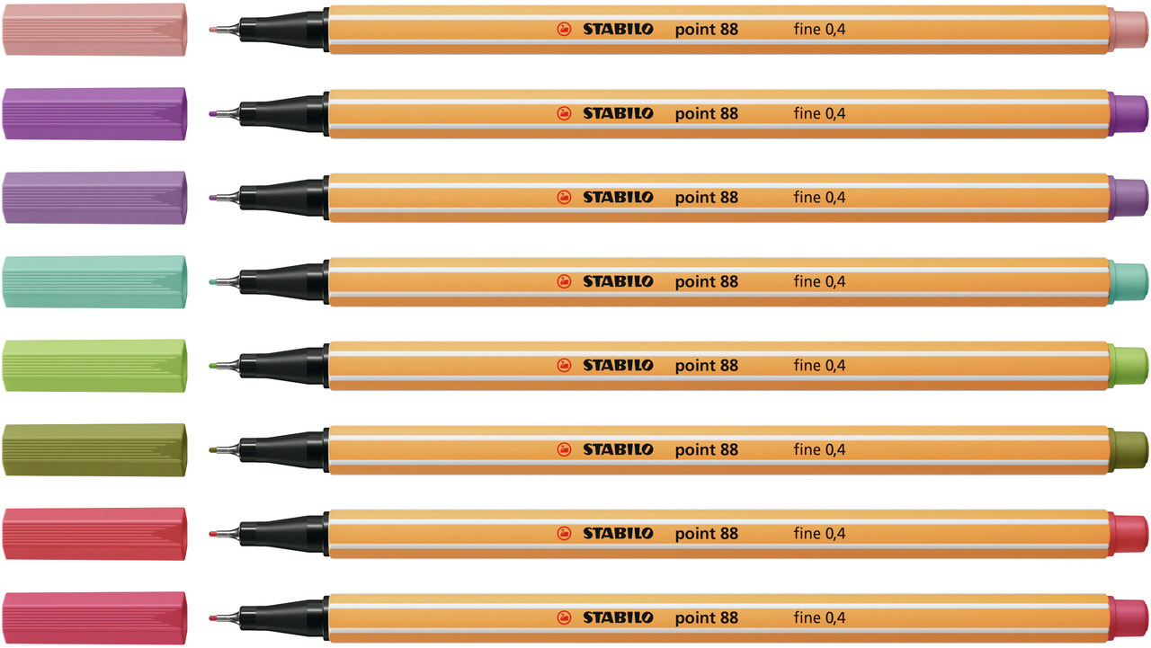 Bild: 4006381574785 | Fineliner - STABILO point 88 - 8er Pack - mit 8 verschiedenen Farben