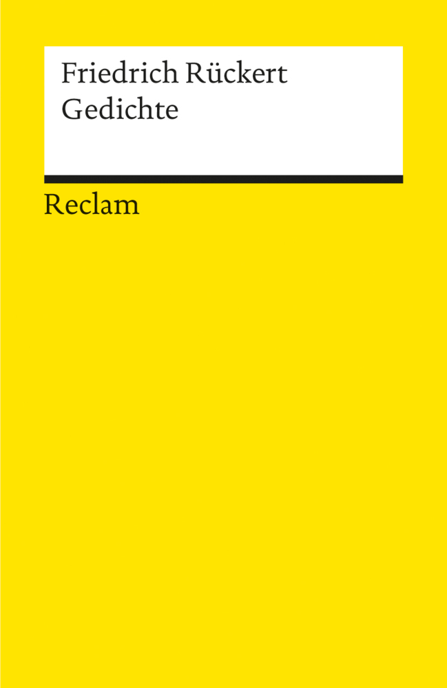 Cover: 9783150036723 | Gedichte | Friedrich Rückert | Taschenbuch | 336 S. | Deutsch | 2001