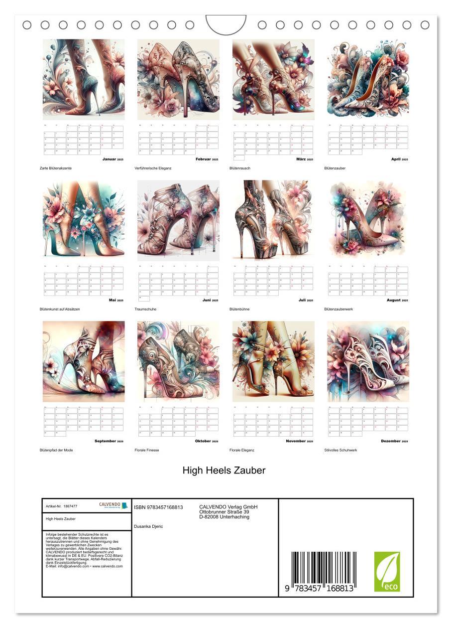 Bild: 9783457168813 | High Heels Zauber (Wandkalender 2025 DIN A4 hoch), CALVENDO...