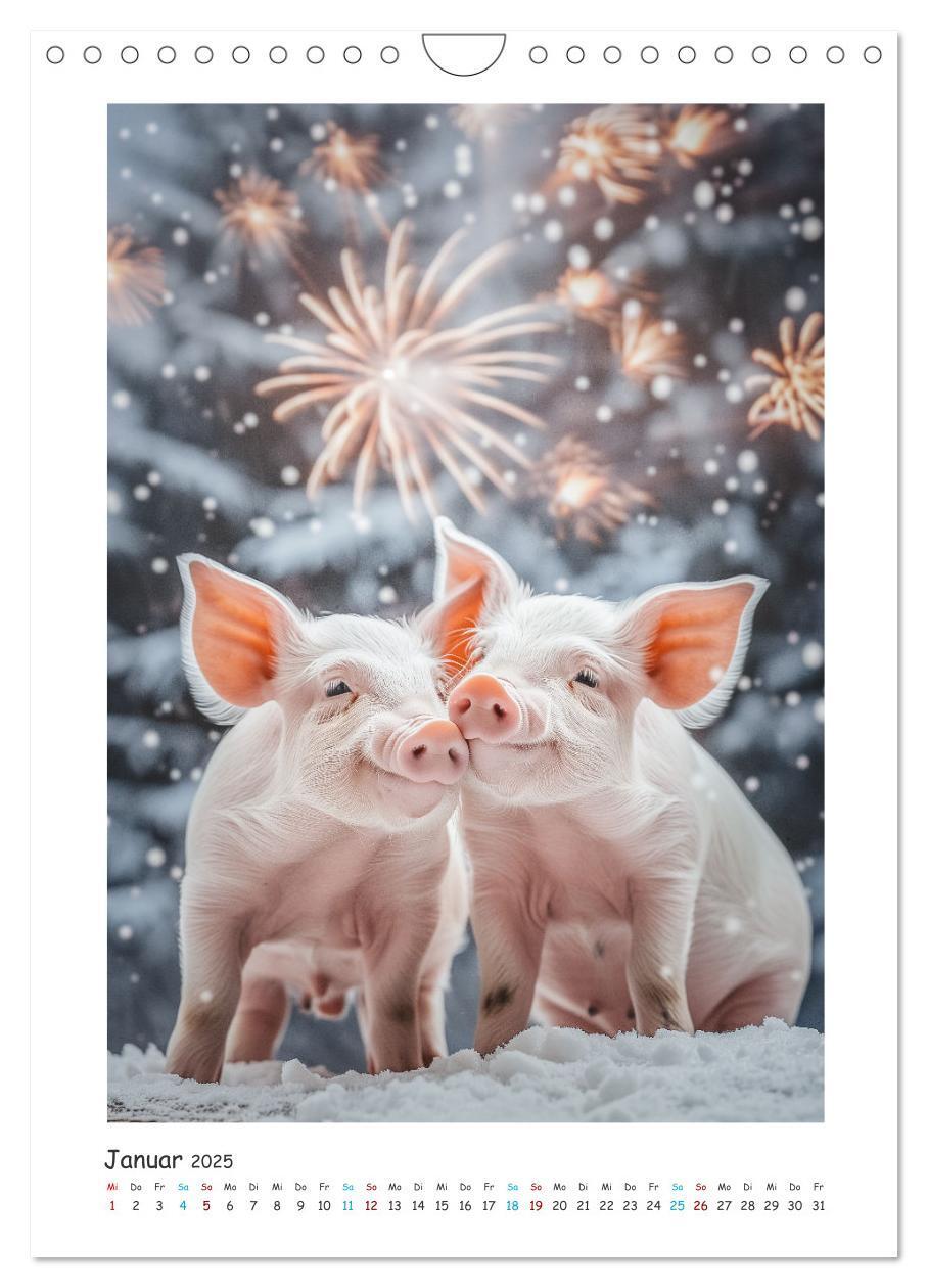 Bild: 9783457160459 | Schwein gehabt (Wandkalender 2025 DIN A4 hoch), CALVENDO...