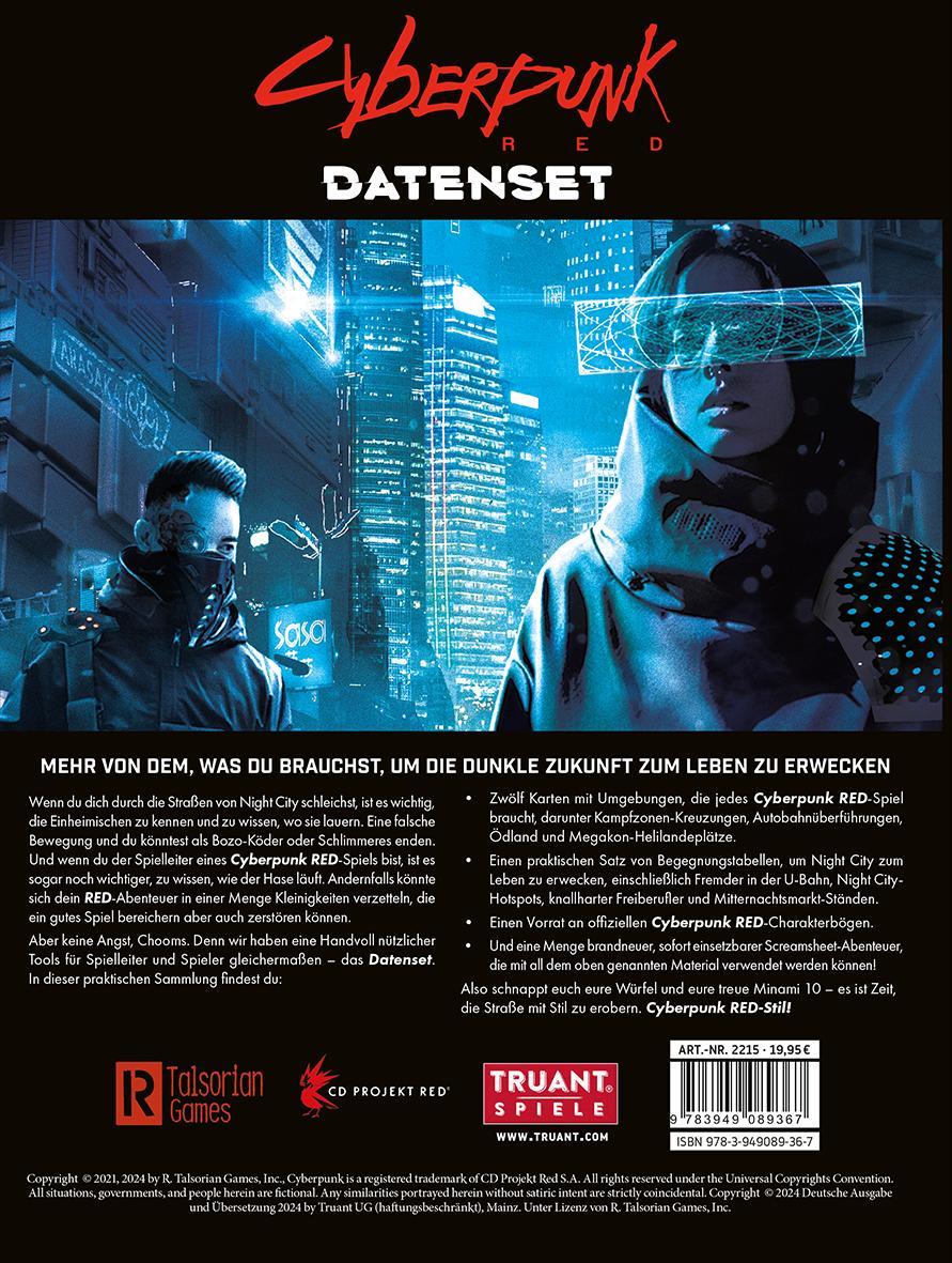 Cover: 9783949089367 | CYBERPUNK RED DATENSET | Taschenbuch | Deutsch | 2024 | TRUANT UG