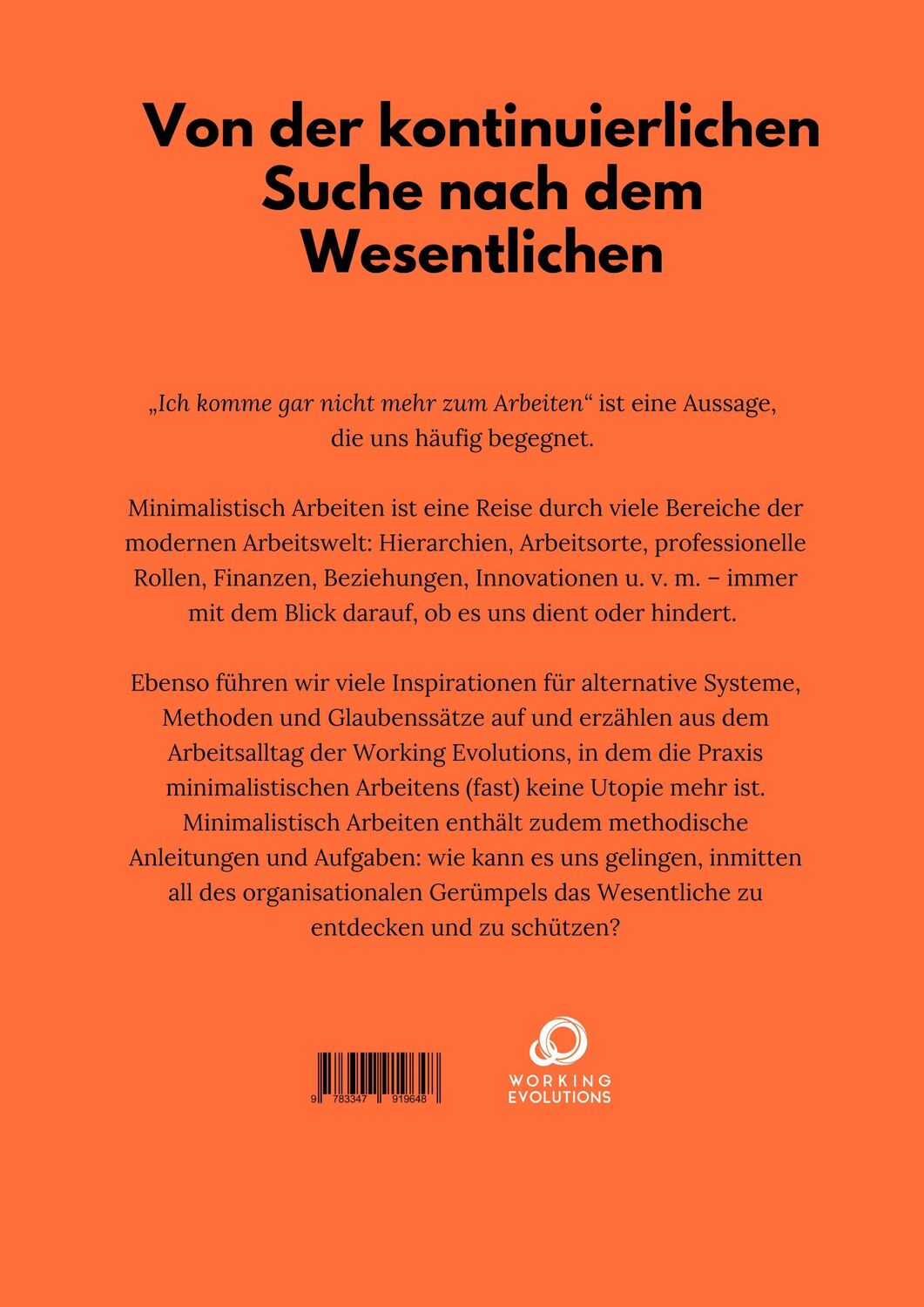 Rückseite: 9783347919648 | Minimalistisch Arbeiten | Monia Ben Larbi (u. a.) | Taschenbuch | 2023